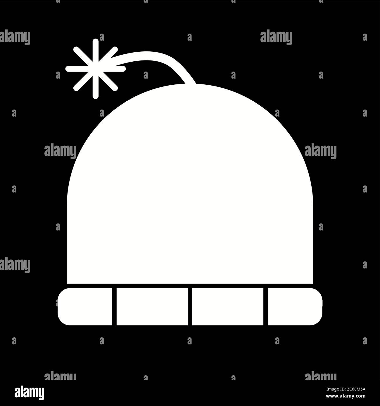 Unique Winter Cap Vector Glyph Icon Stock Vector