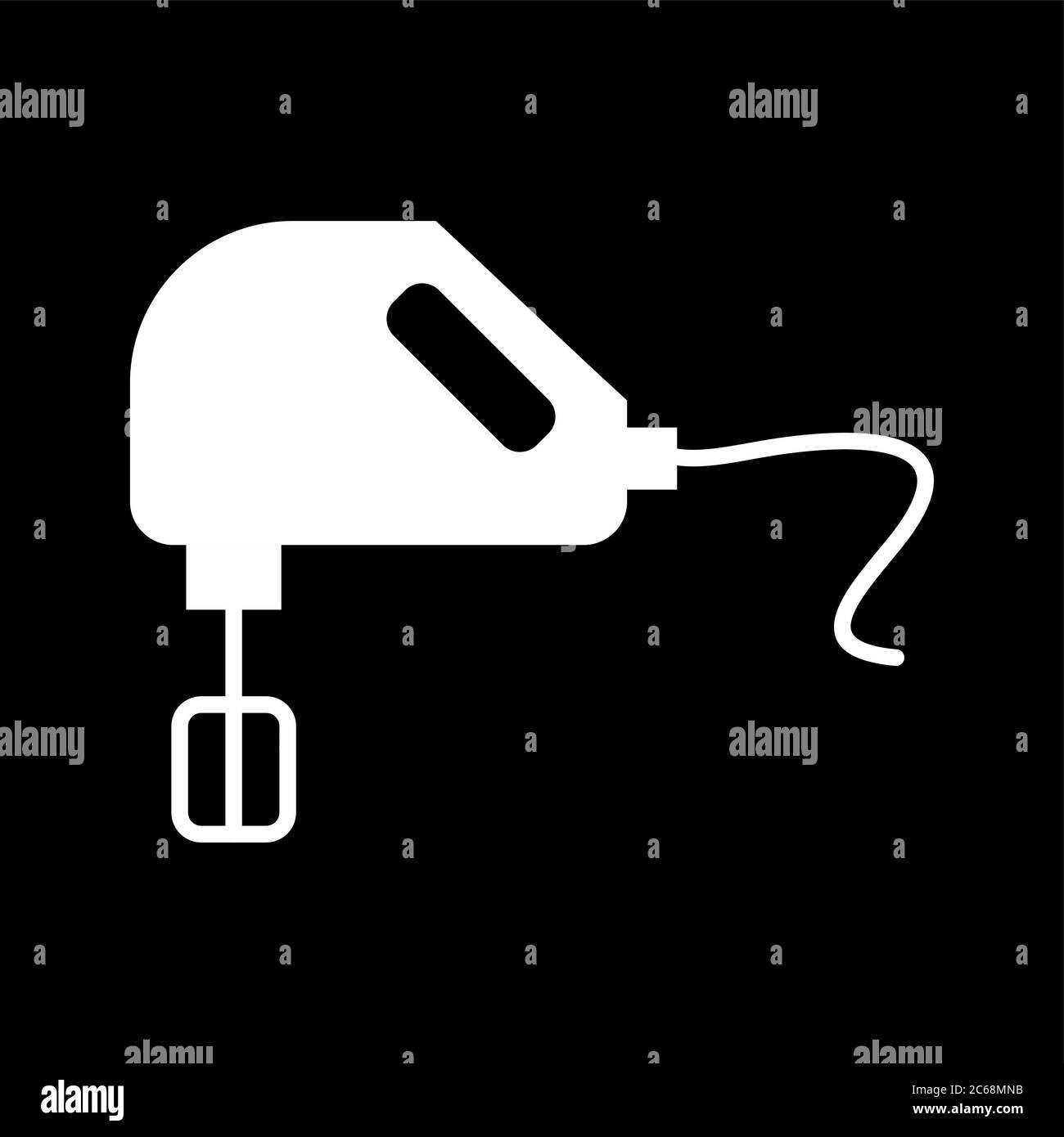 Unique Mixer Vector Glyph Icon Stock Vector