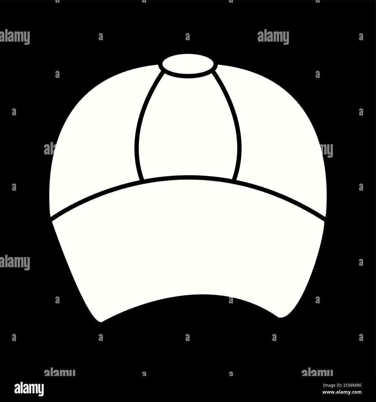 Unique Cap Vector Glyph Icon Stock Vector