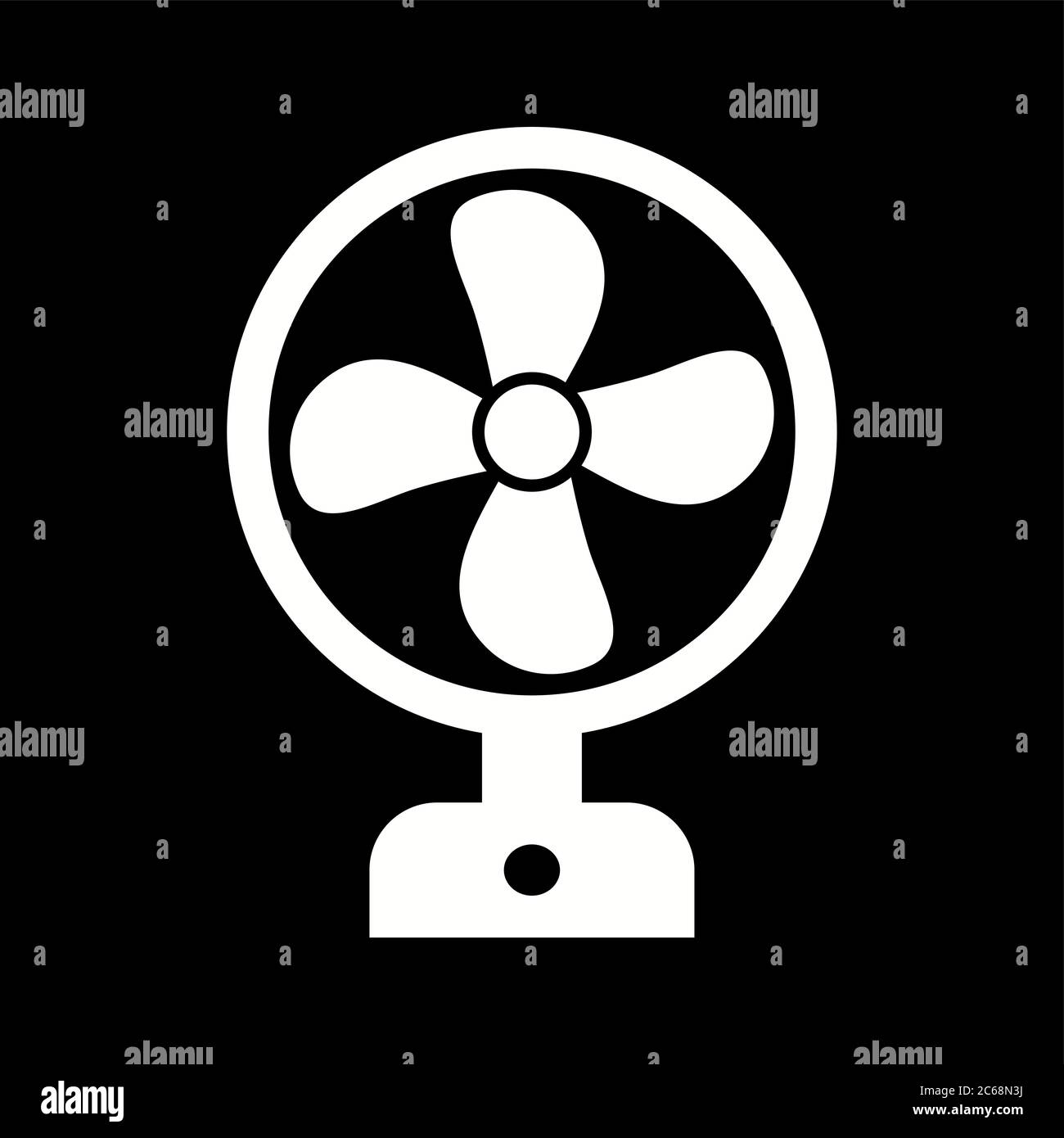 Unique Fan Vector Glyph Icon Stock Vector