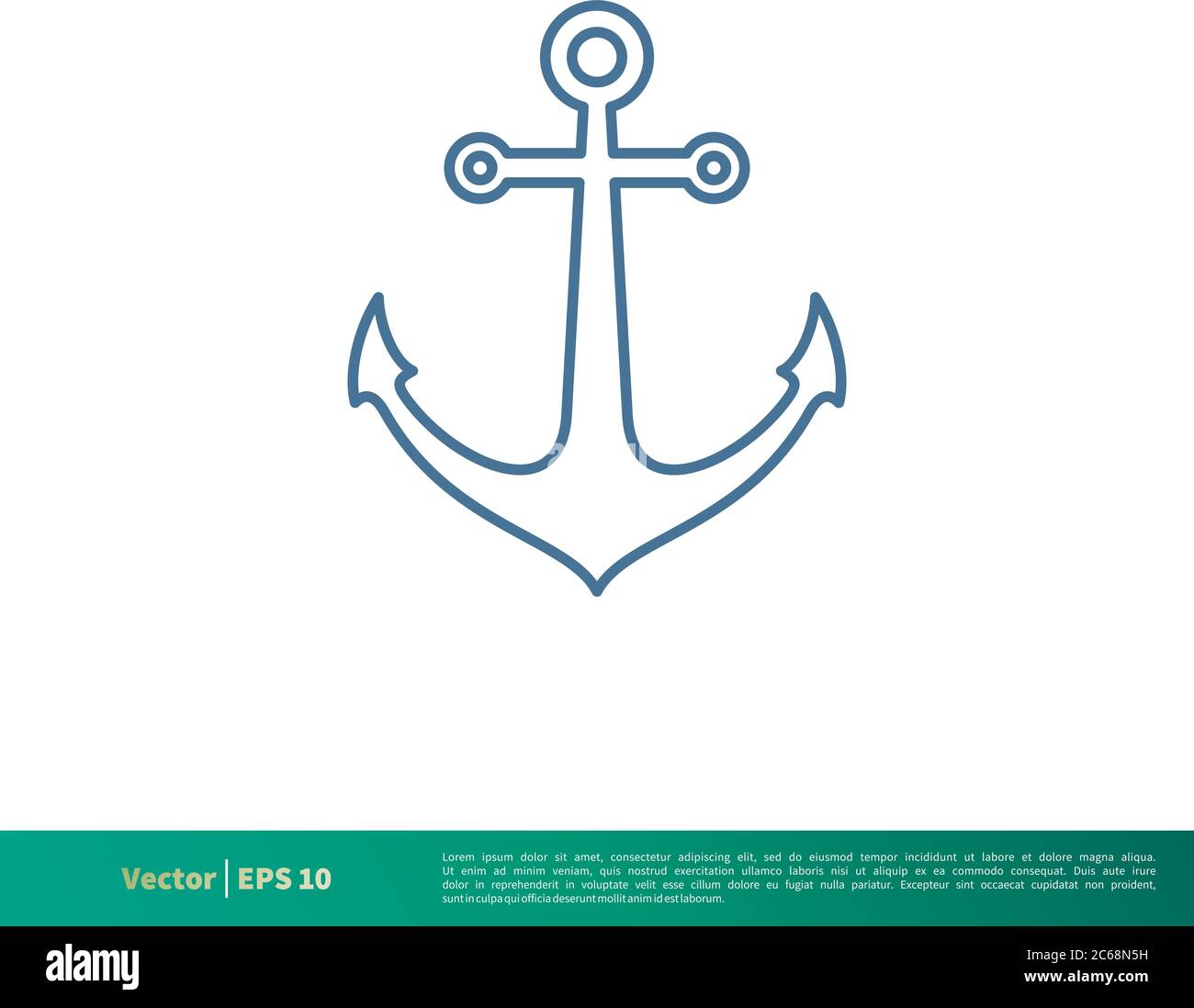 Anchor - Nautical Icon Vector Logo Template Illustration Design. Editable Vector EPS 10. Stock Vector