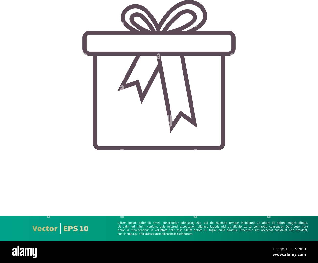 Gift Box Icon Vector Logo Template Illustration Design. Editable Vector EPS 10. Stock Vector