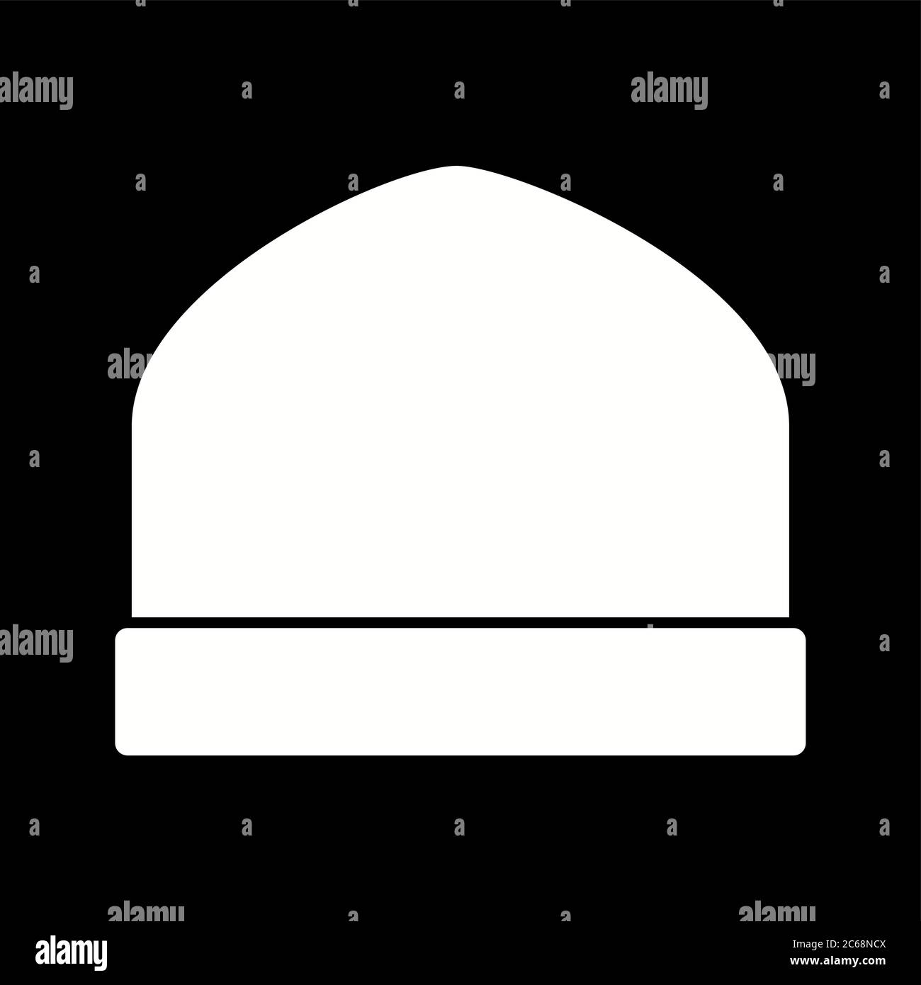 Unique Knitted Cap Vector Glyph Icon Stock Vector