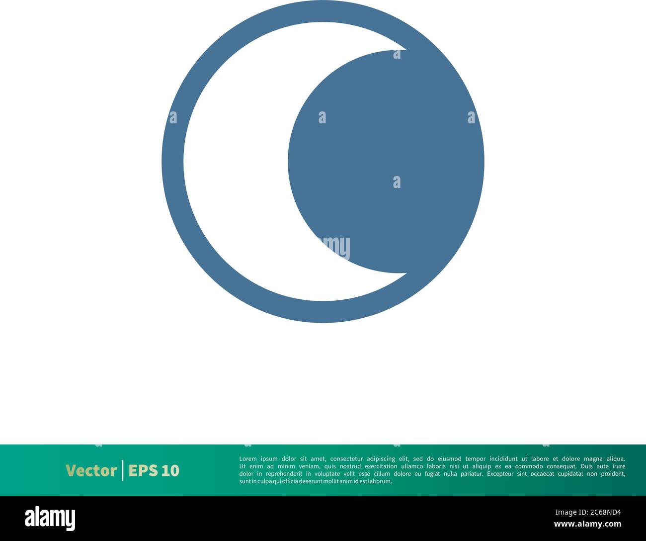 Moon Icon Vector Logo Template Illustration Design. Editable Vector EPS 10. Stock Vector