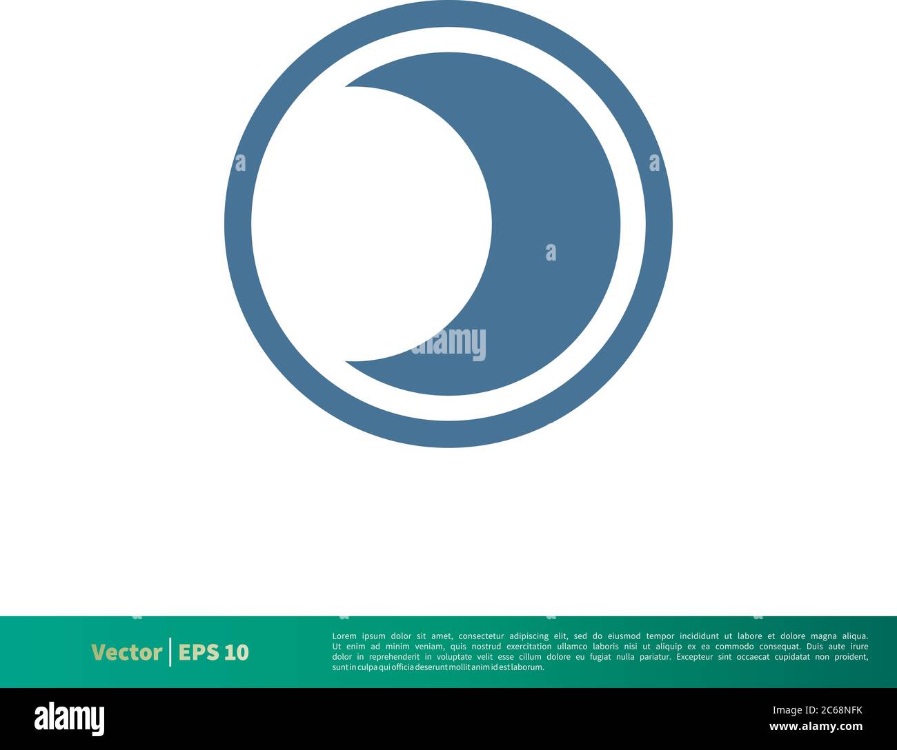 Moon Icon Vector Logo Template Illustration Design. Editable Vector EPS 10. Stock Vector