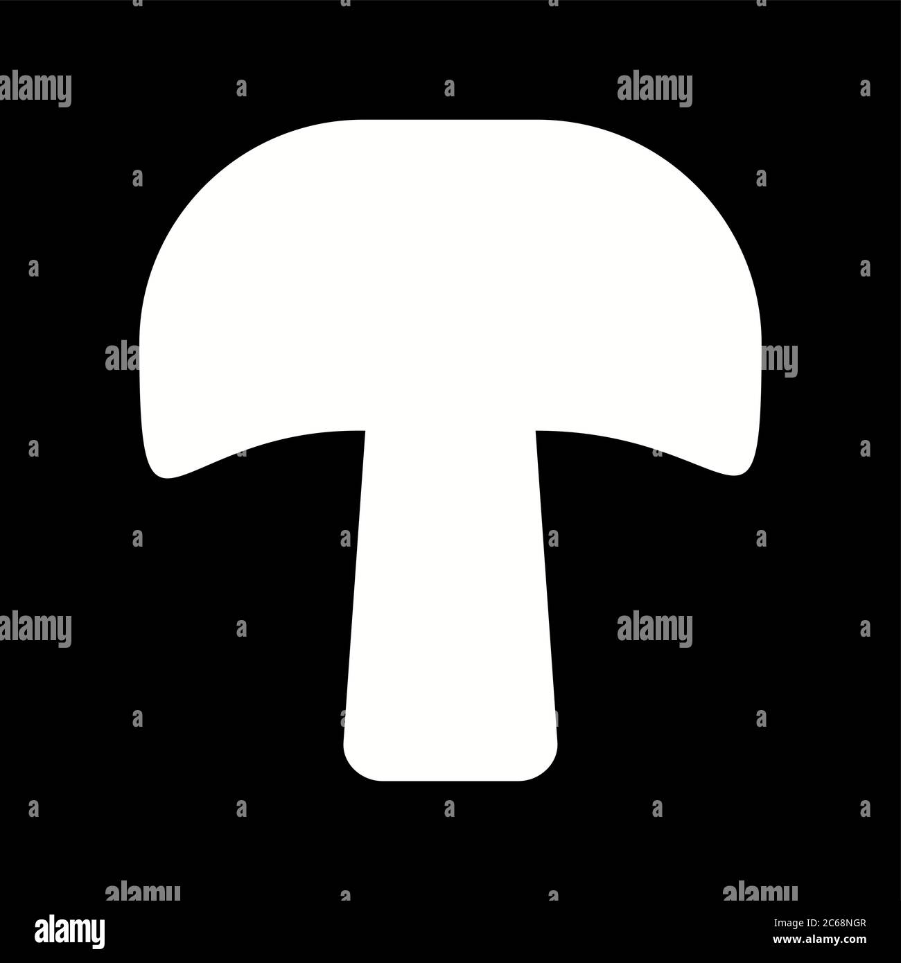Unique Mushroom Vector Glyph Icon Stock Vector