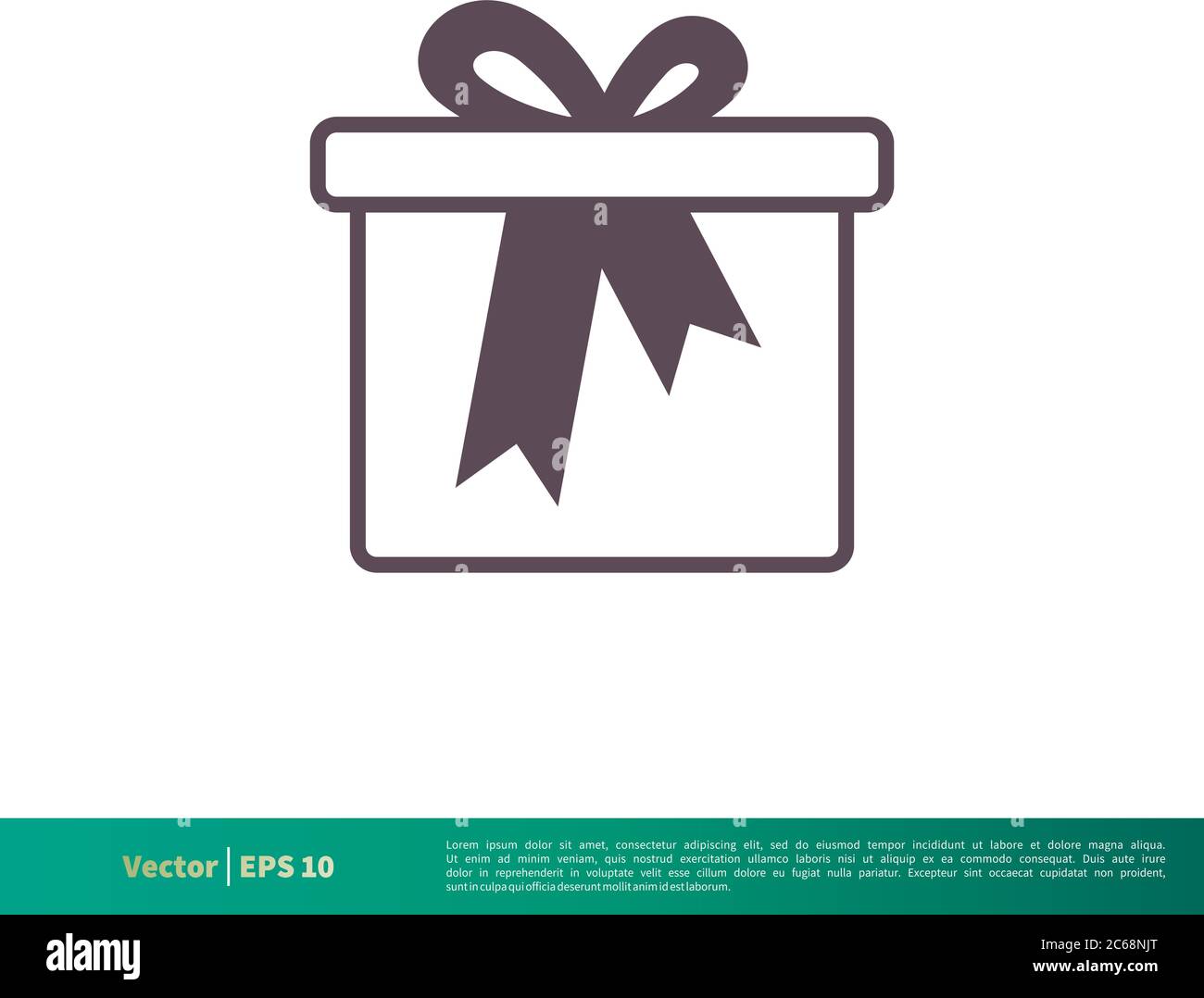 Gift Box Icon Vector Logo Template Illustration Design. Editable Vector EPS 10. Stock Vector