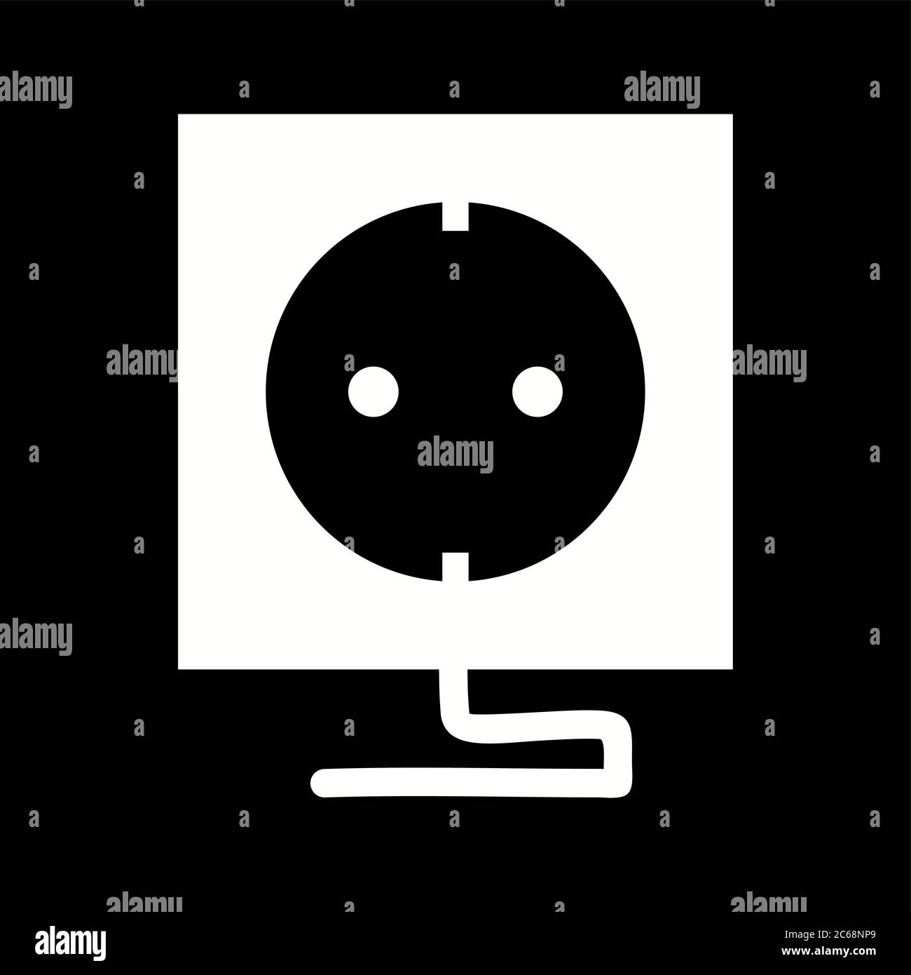 Unique Socket Vector Glyph Icon Stock Vector