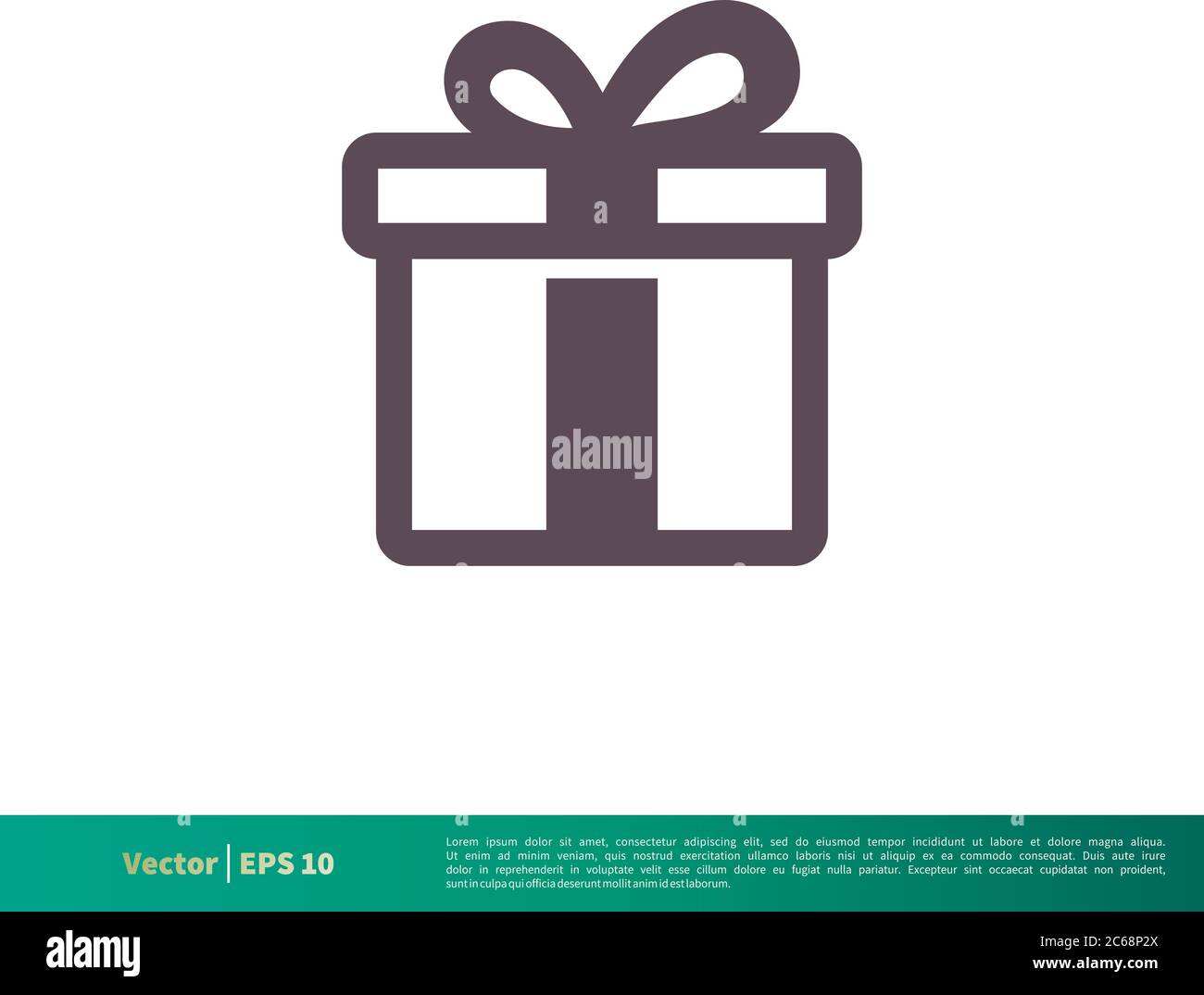 Gift Box Icon Vector Logo Template Illustration Design. Editable Vector EPS 10. Stock Vector