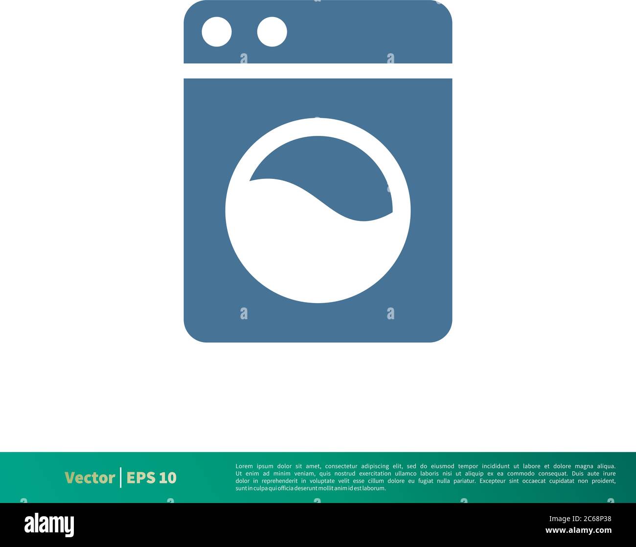 Washer Machine Laundry Icon Vector Logo Template Illustration Design