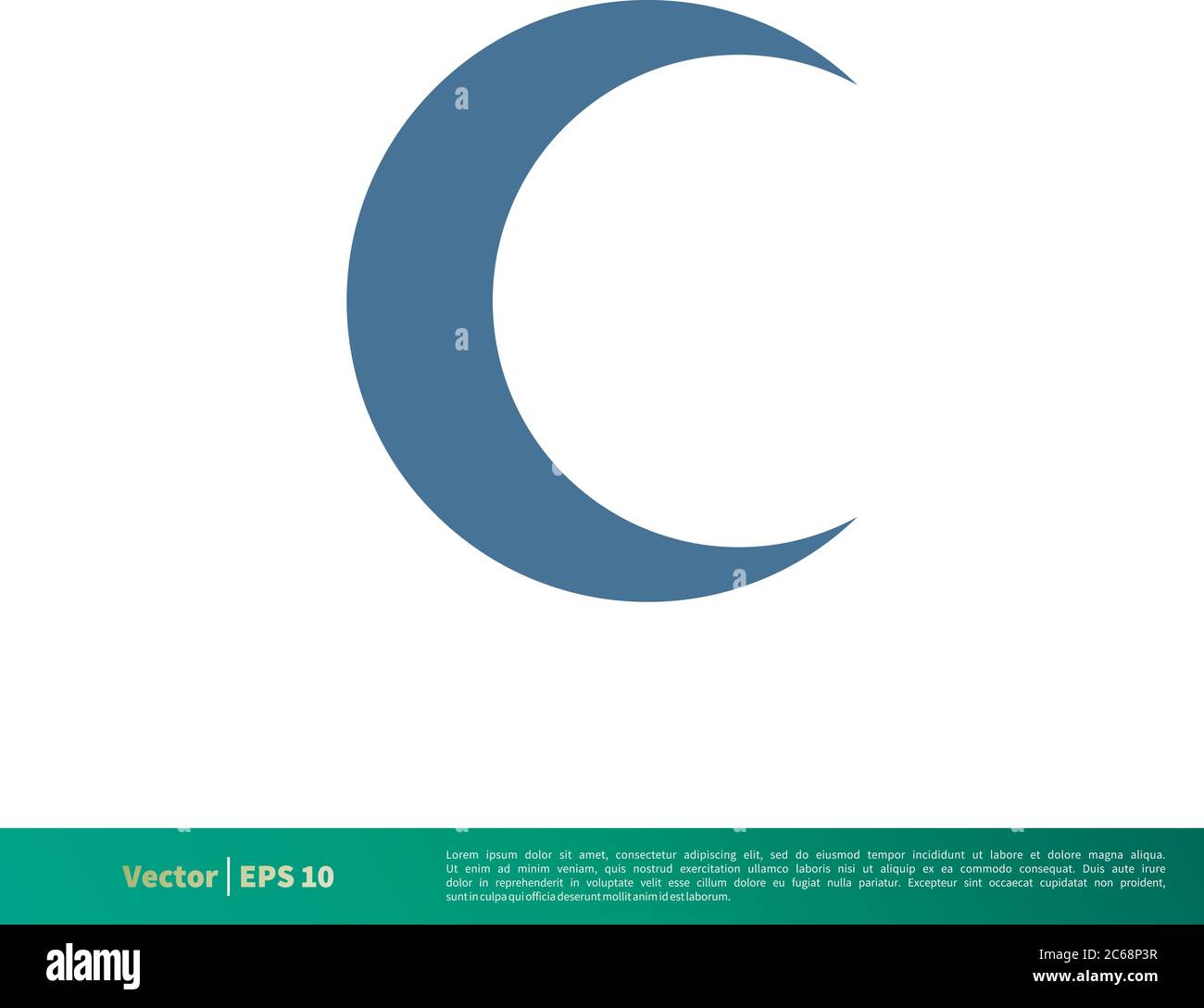 Moon Icon Vector Logo Template Illustration Design. Editable Vector EPS 10. Stock Vector