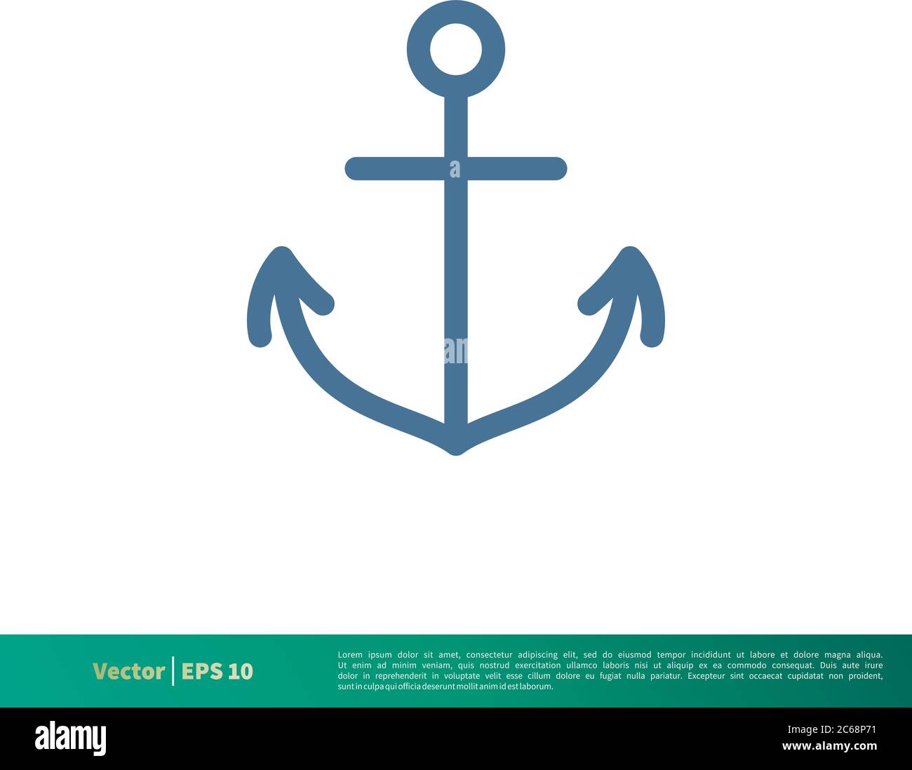 Anchor - Nautical Icon Vector Logo Template Illustration Design. Editable Vector EPS 10. Stock Vector
