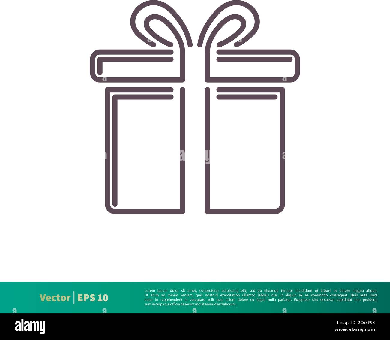 Gift Box Icon Vector Logo Template Illustration Design. Editable Vector EPS 10. Stock Vector