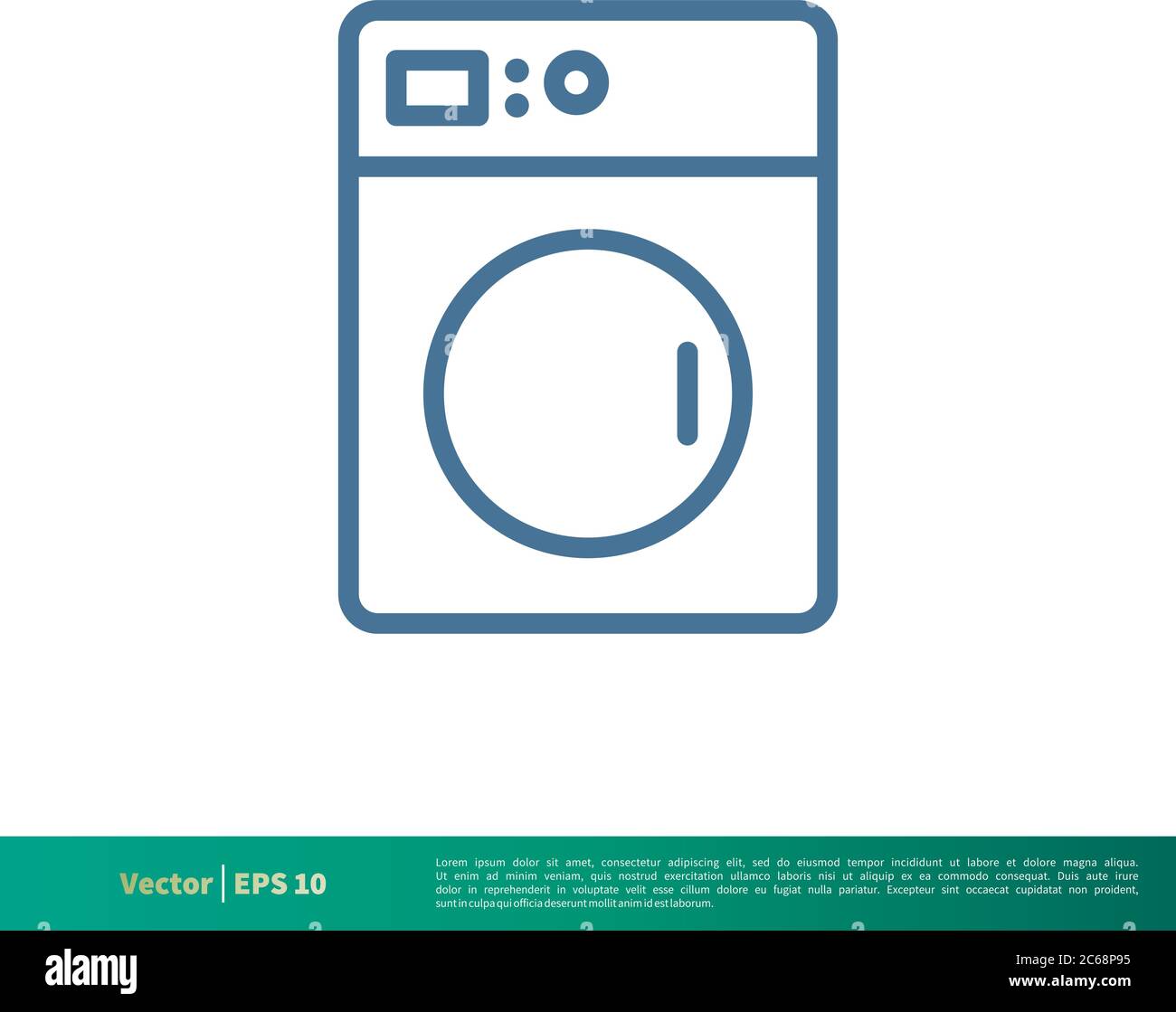 Washer Machine Laundry Icon Vector Logo Template Illustration Design. Editable Vector EPS 10. Stock Vector
