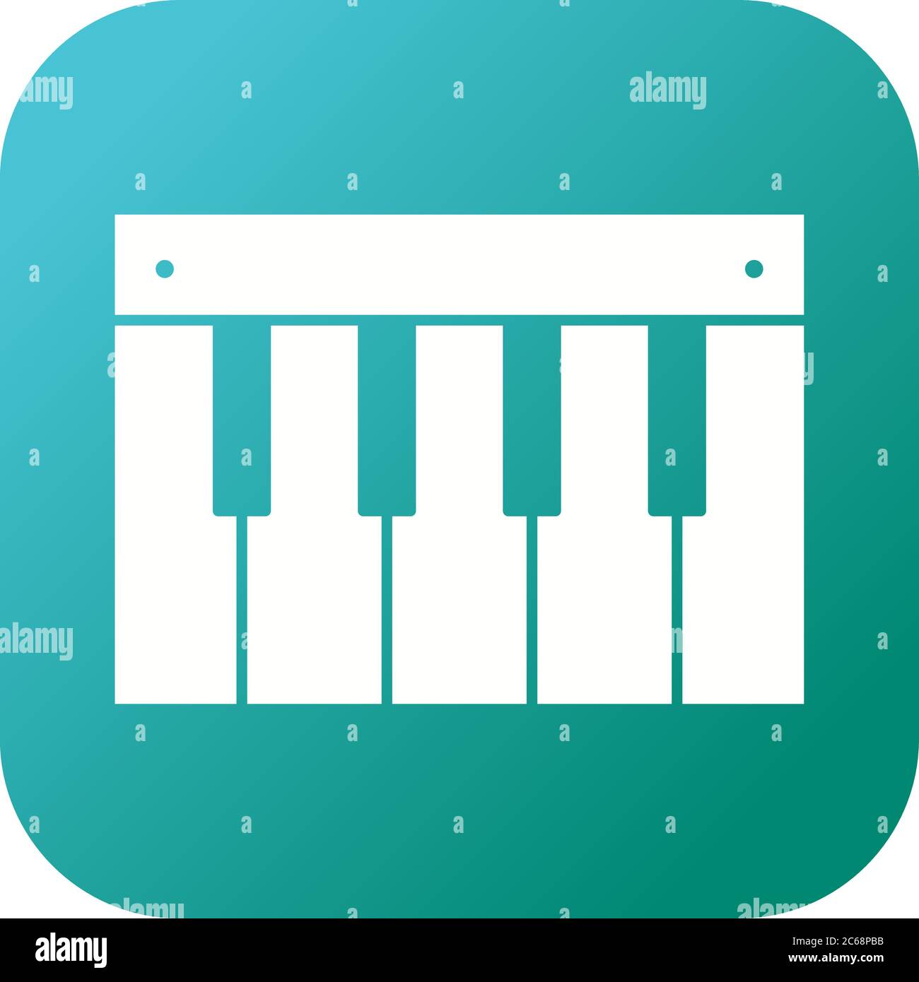 Unique Piano Vector Glyph Icon Stock Vector