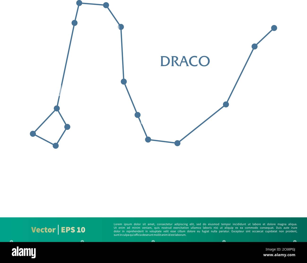 Draco Constellation Star Icon Vector Logo Template Illustration Design Editable Vector Eps 10 Stock Vector Image Art Alamy