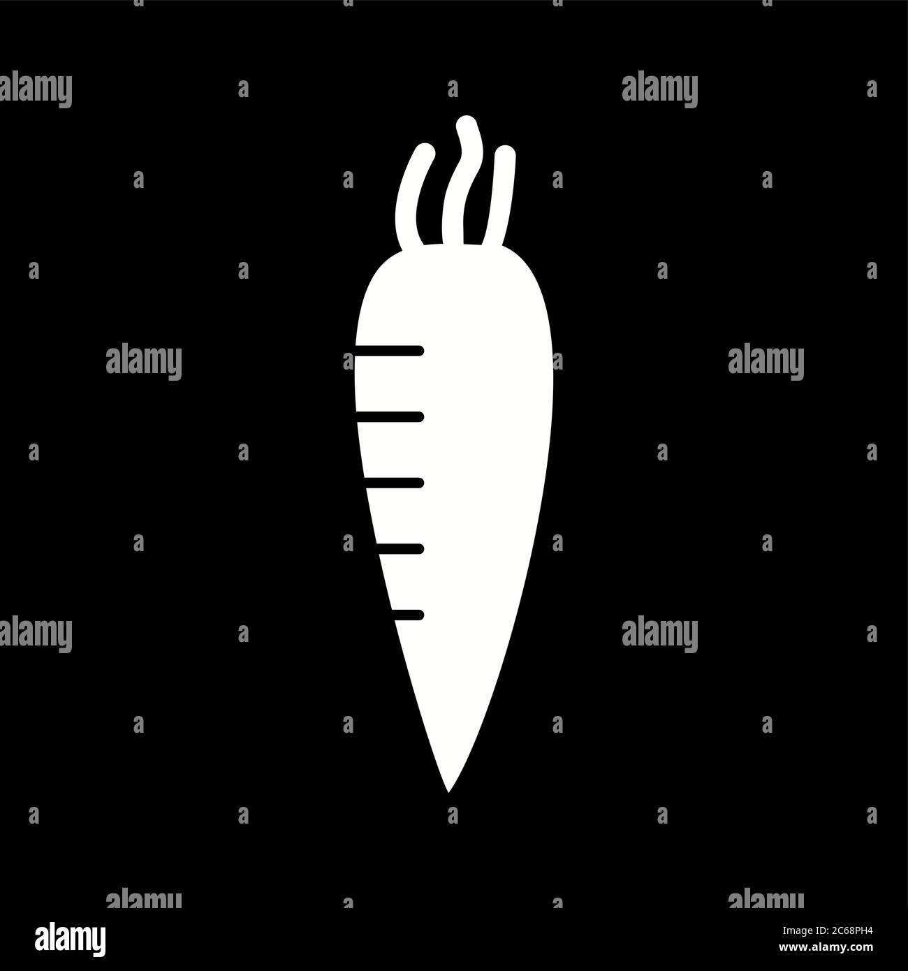 Unique Radish Vector Glyph Icon Stock Vector