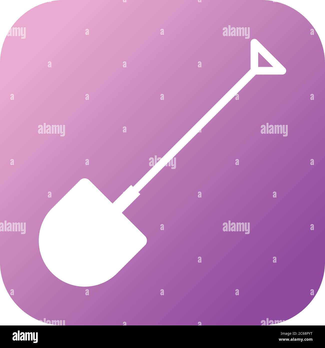 Unique Shovel Vector Glyph Icon Stock Vector