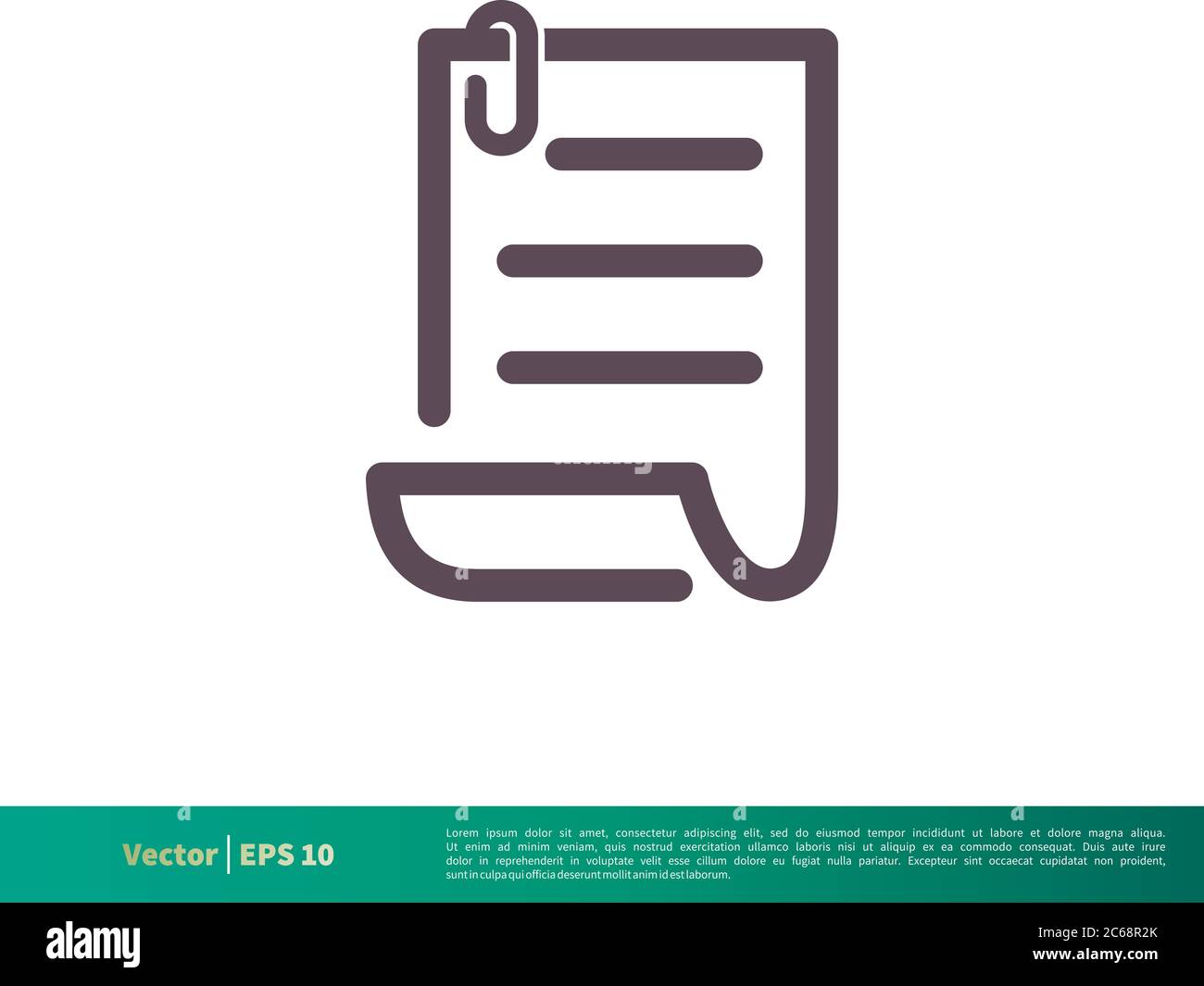 Paper Document Icon Vector Logo Template Illustration Design. Editable Vector EPS 10. Stock Vector