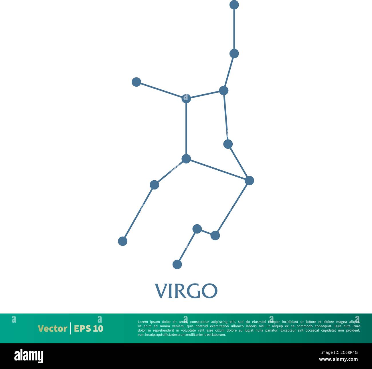 Virgo Constellation Star Icon Vector Logo Template Illustration 