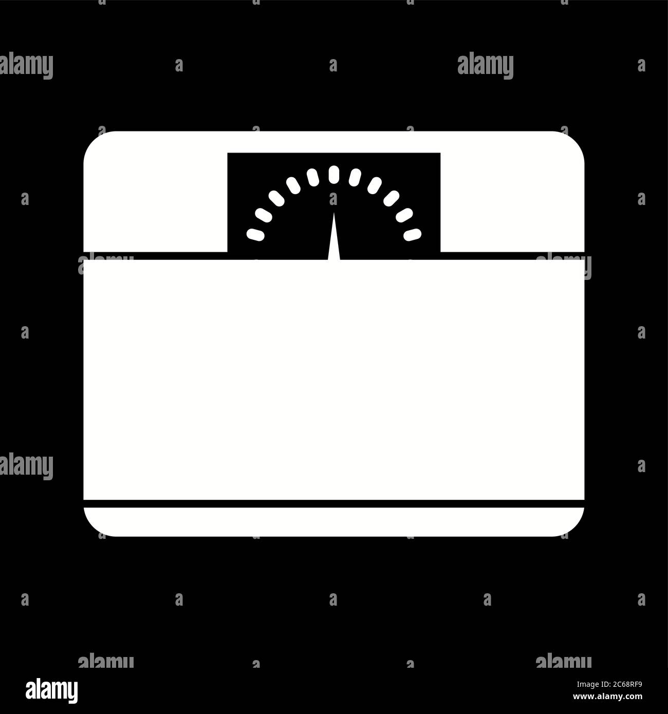 Unique Weighing Machine Vector Glyph Icon Stock Vector