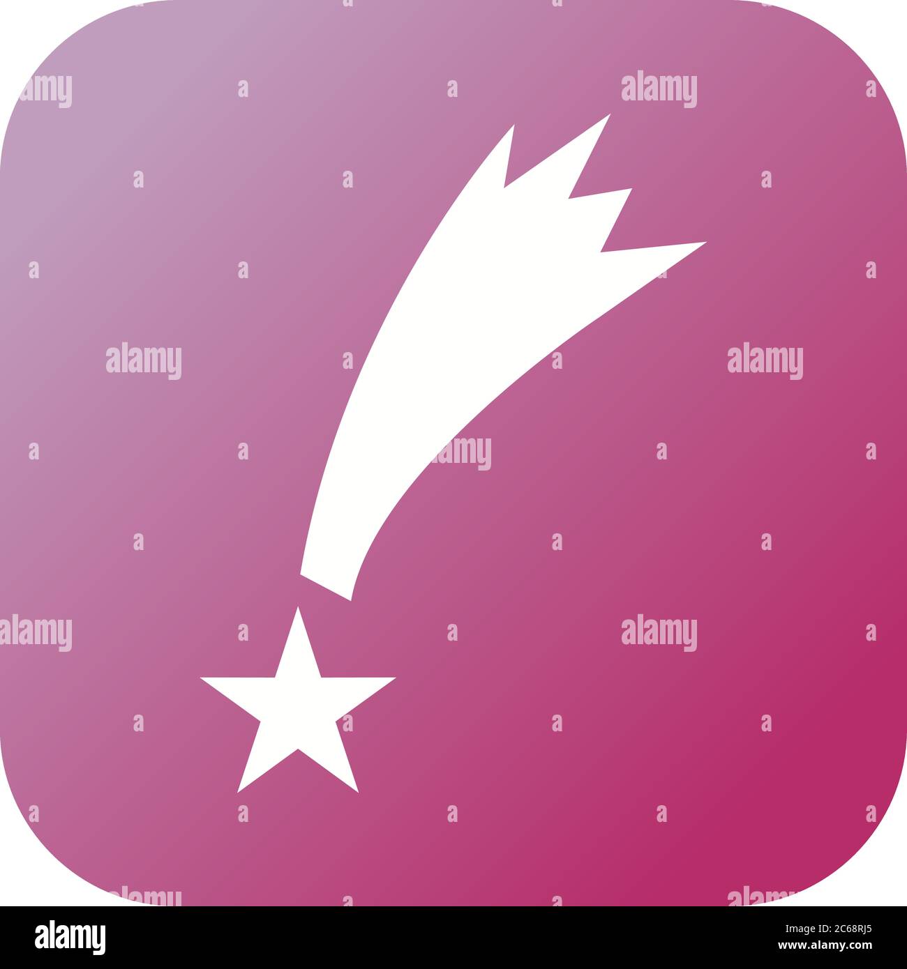 Unique Star Falling Vector Glyph Icon Stock Vector