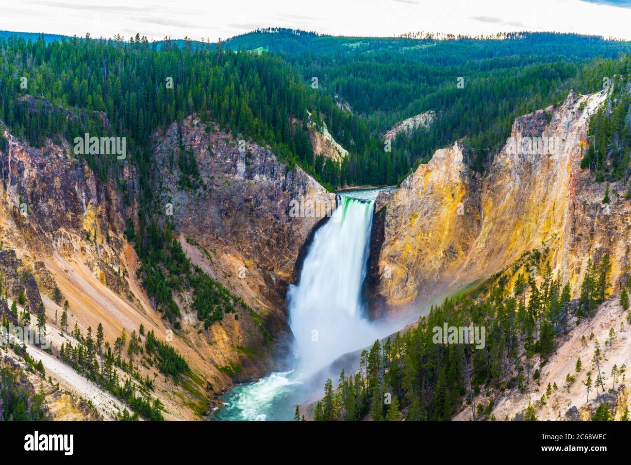 The lower fall in Yellowstone National Park, Wyoming, USA. Stock Photo