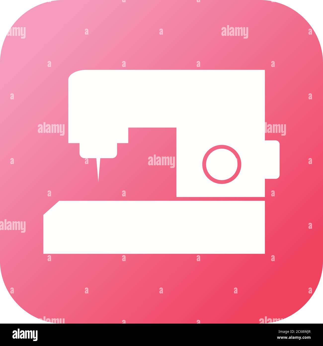 Unique Sewing Machine Vector Glyph Icon Stock Vector