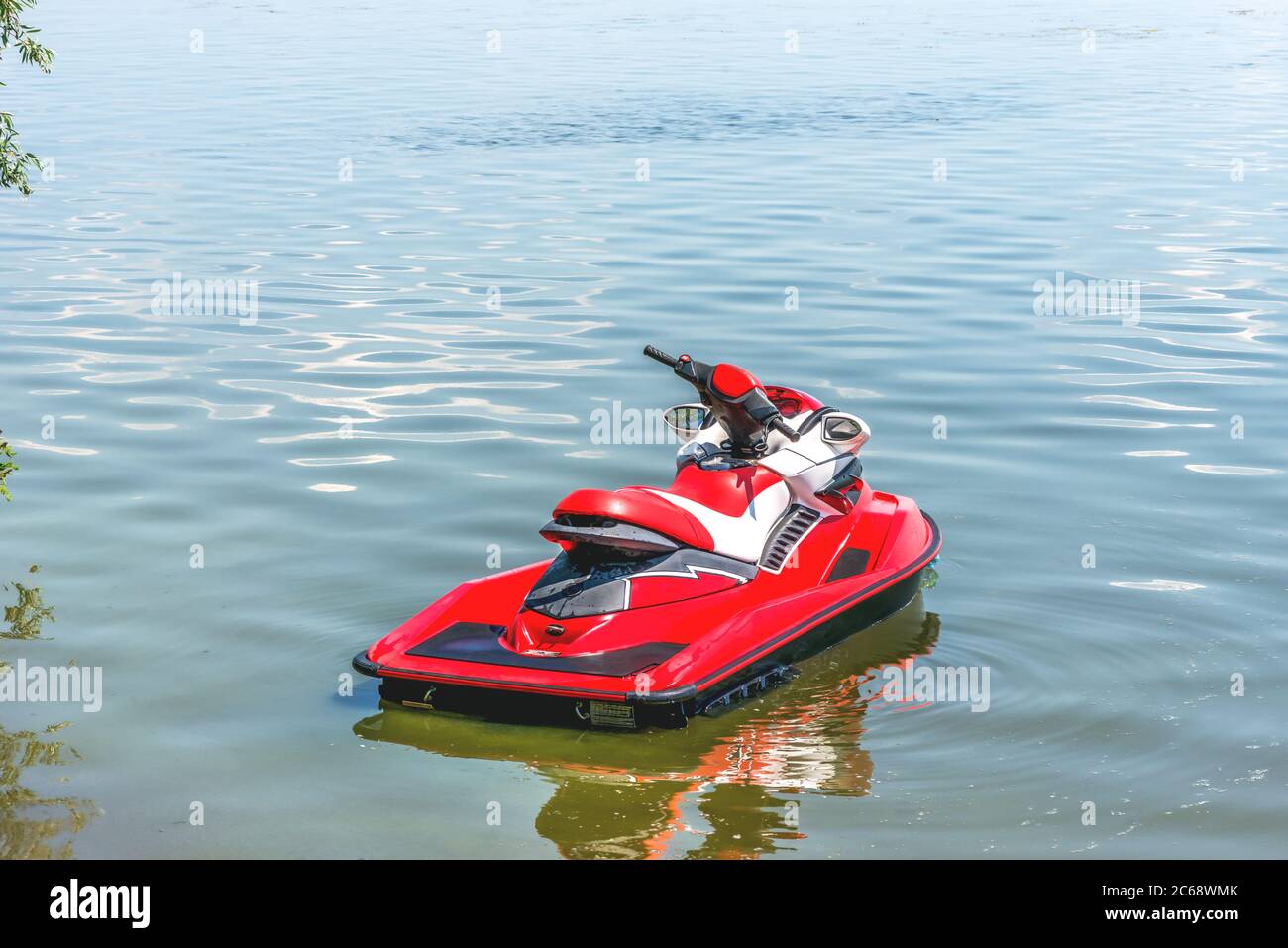 A water motor bike stands at the beginning of the Dnieper River, Kiev,  Ukraine Stock Photo - Alamy
