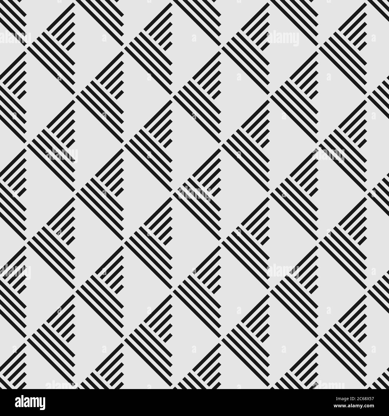 Seamless abstract striped patterns with elements of triangles Stock Vector