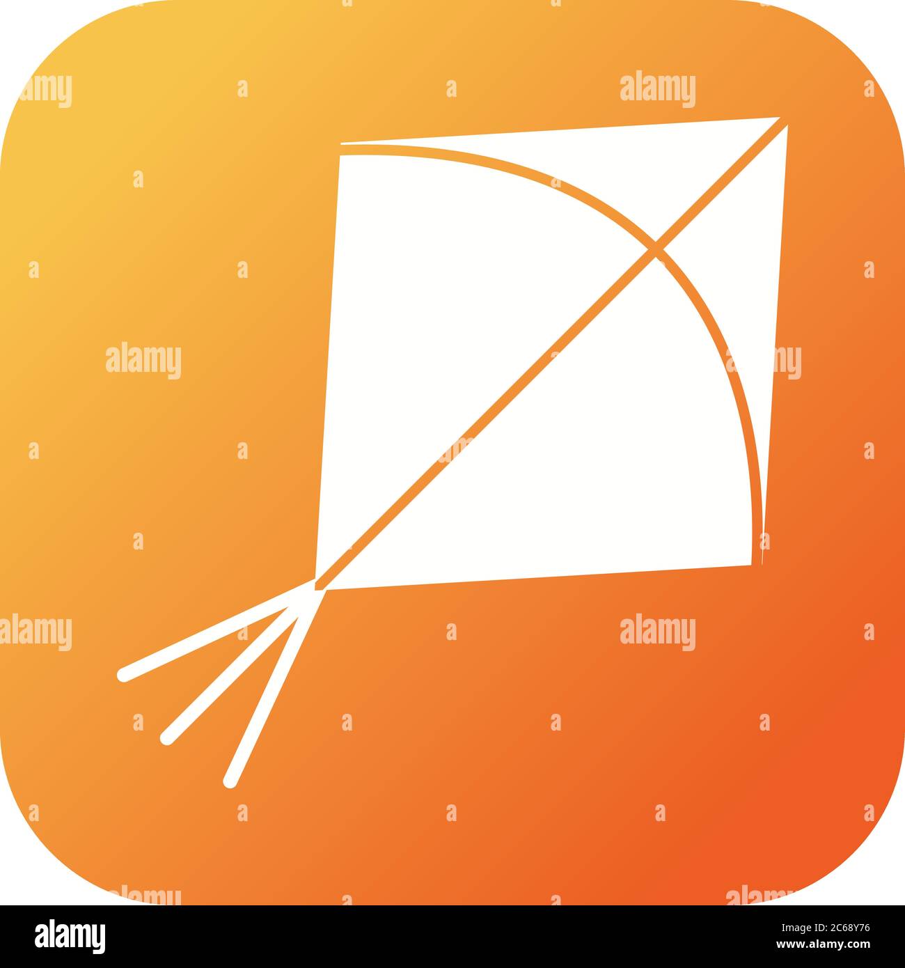 Unique Kite Vector Glyph Icon Stock Vector