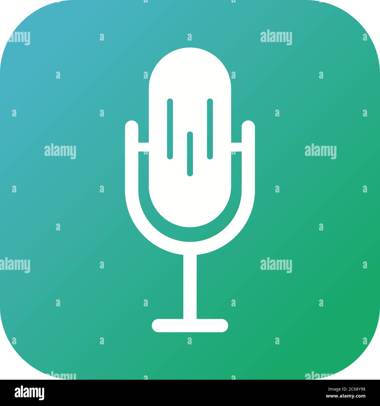 Unique Mic Vector Glyph Icon Stock Vector Image & Art - Alamy