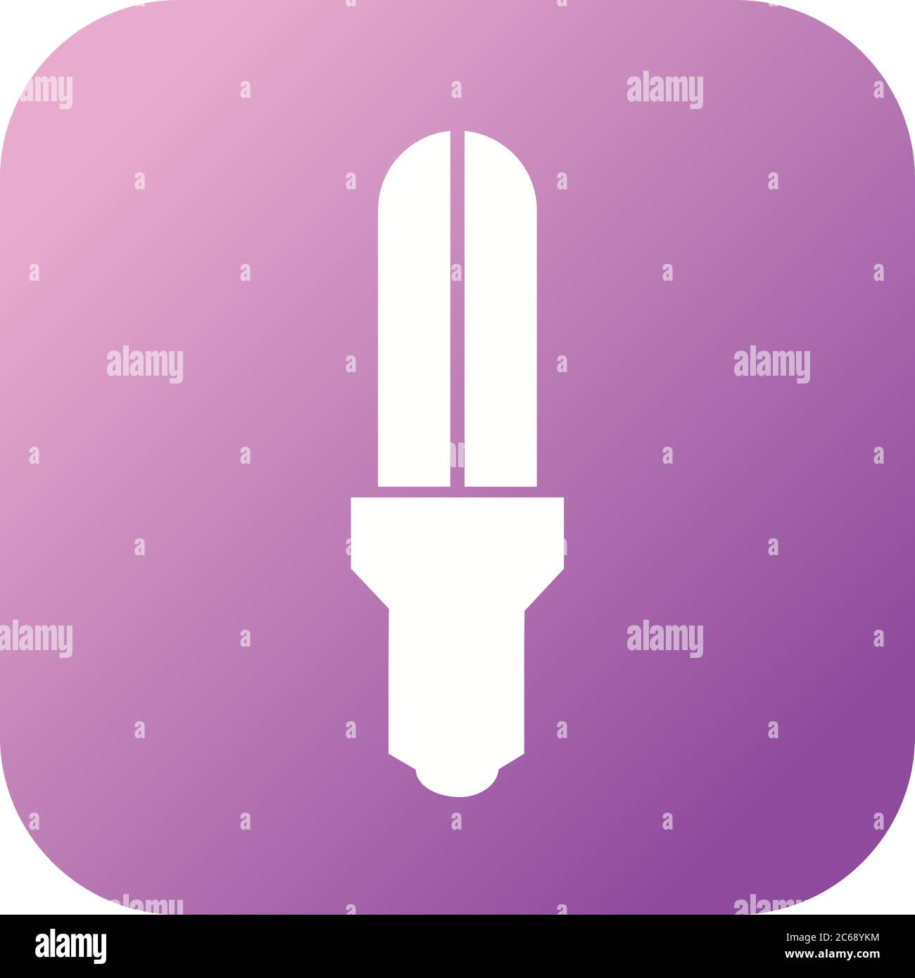 Unique Energy Saver Bulb Vector Glyph Icon Stock Vector
