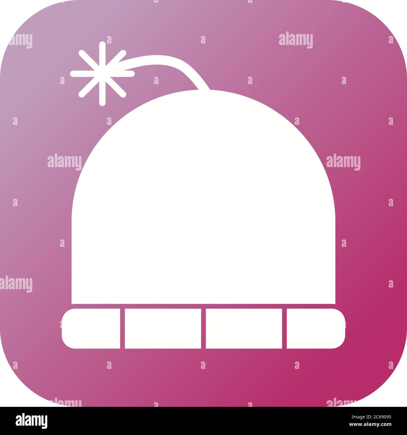 Unique Winter Cap Vector Glyph Icon Stock Vector