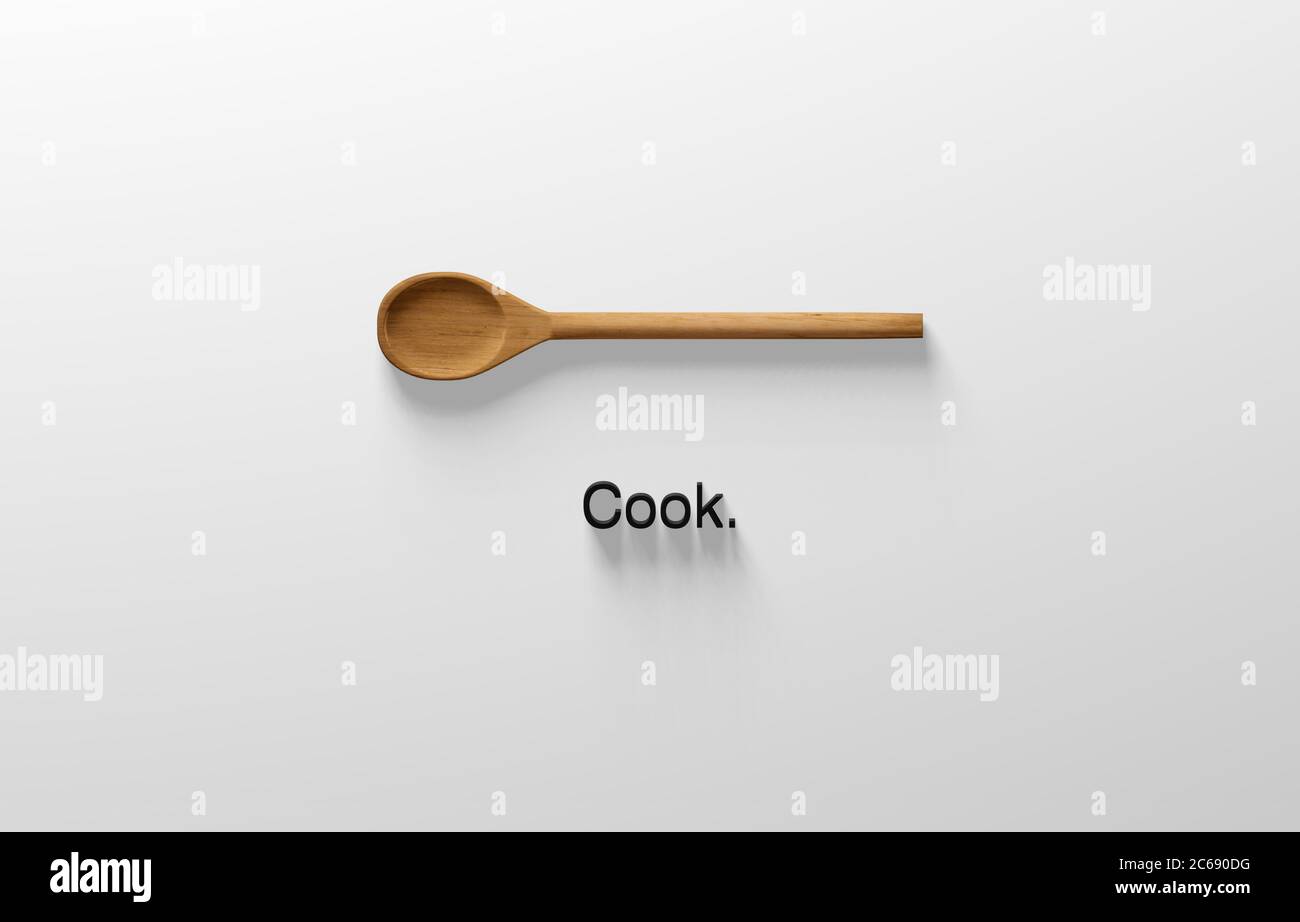 Wooden Cooking Spoons Isolated Stock Photo Alamy