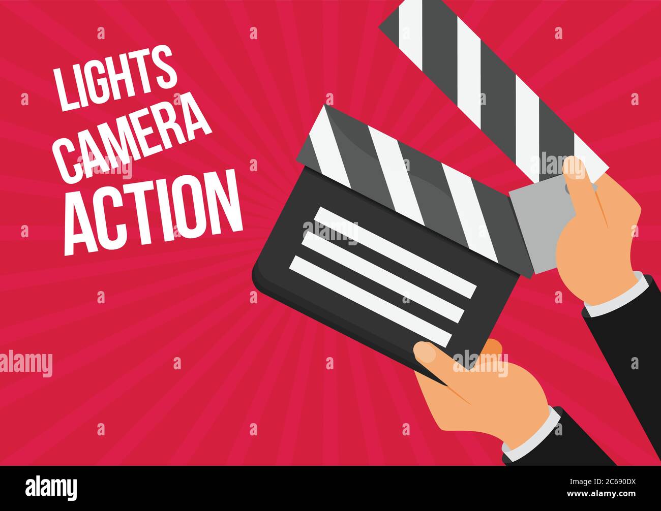 cinema lights camera action flat vector Stock Vector Image & Art - Alamy
