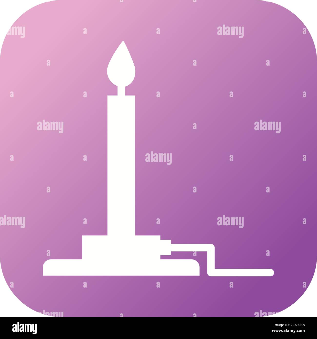 Unique Bunsen Burner Vector Glyph Icon Stock Vector