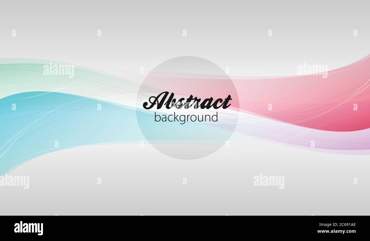 Abstract vector background, transparent waved lines for brochure, website, flyer design. Stock Vector