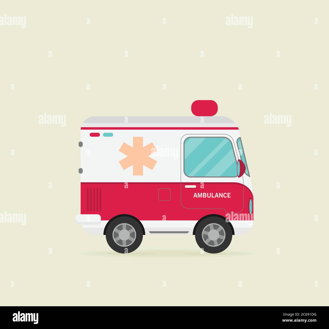 Retro ambulance vector car Stock Vector Image & Art - Alamy