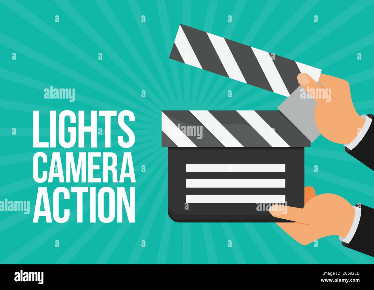 cinema lights camera action flat vector Stock Vector Image & Art Alamy