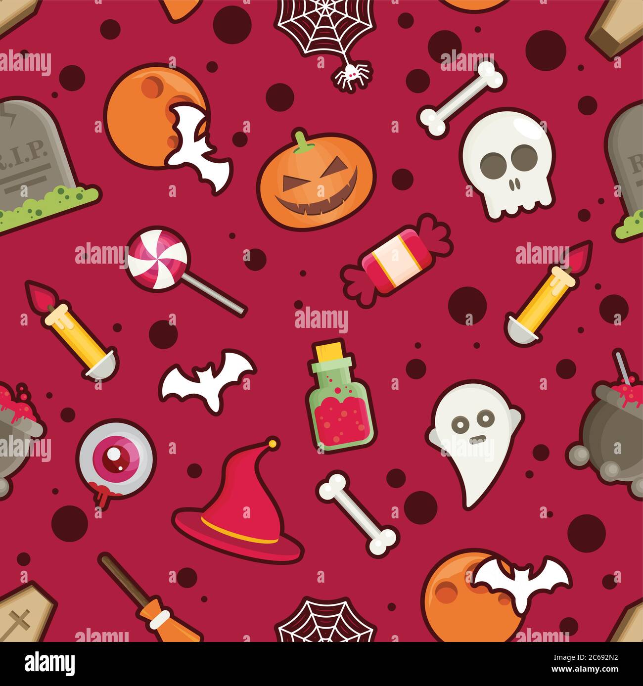 Halloween Seamless Pattern vector Stock Vector Image & Art - Alamy