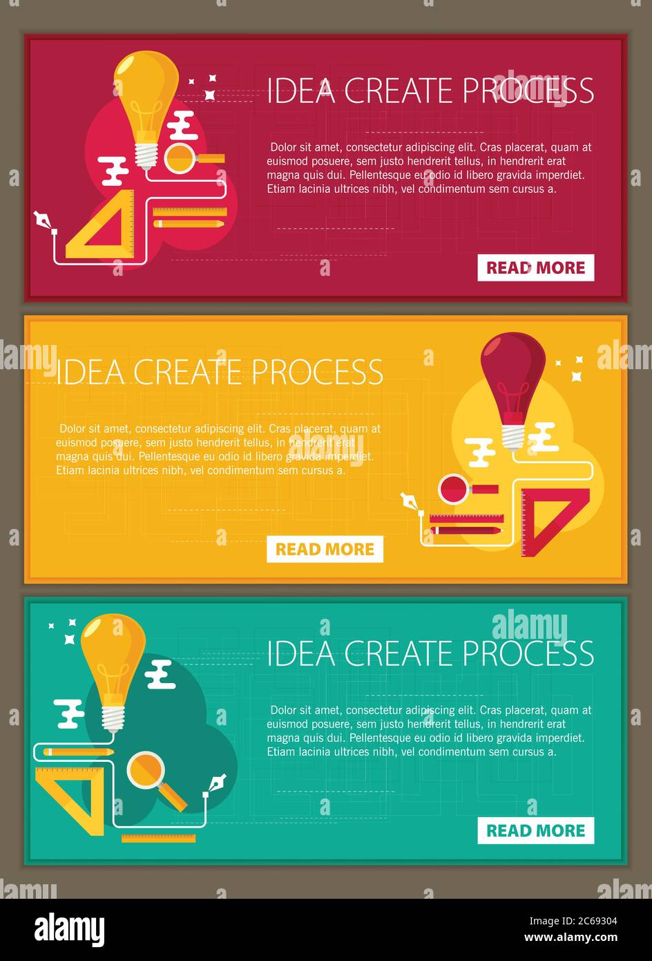 idea creating process concept flat Stock Vector Image & Art Alamy