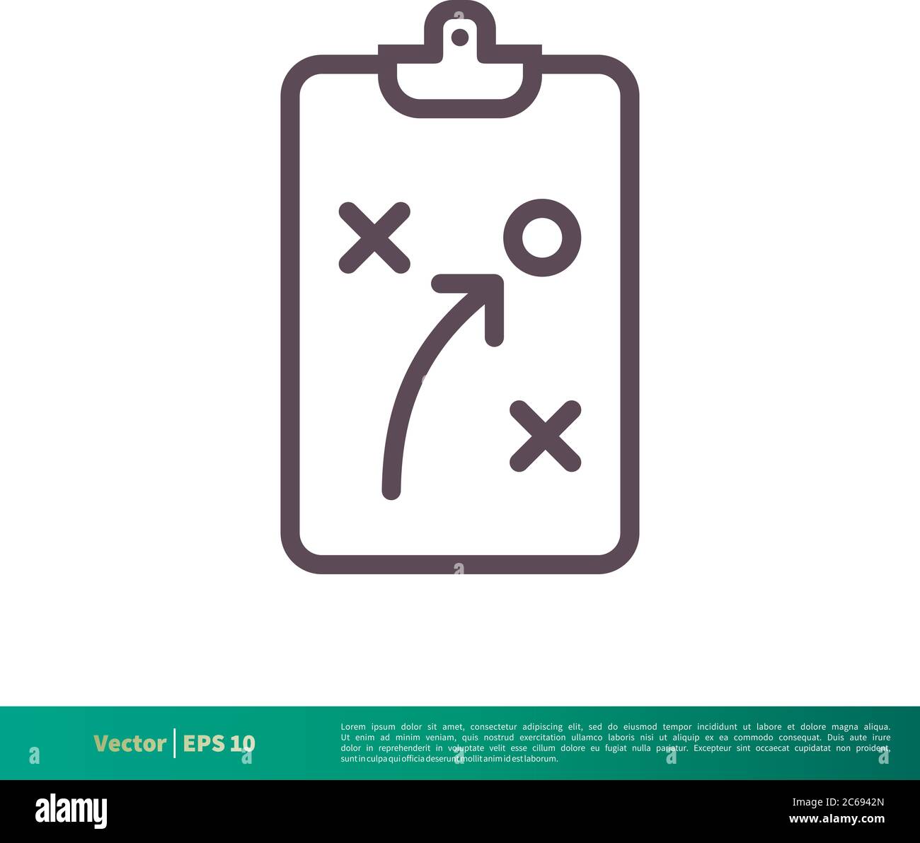 Planning Strategy Clipboard Icon Vector Logo Template Illustration Design. Editable Vector EPS 10. Stock Vector