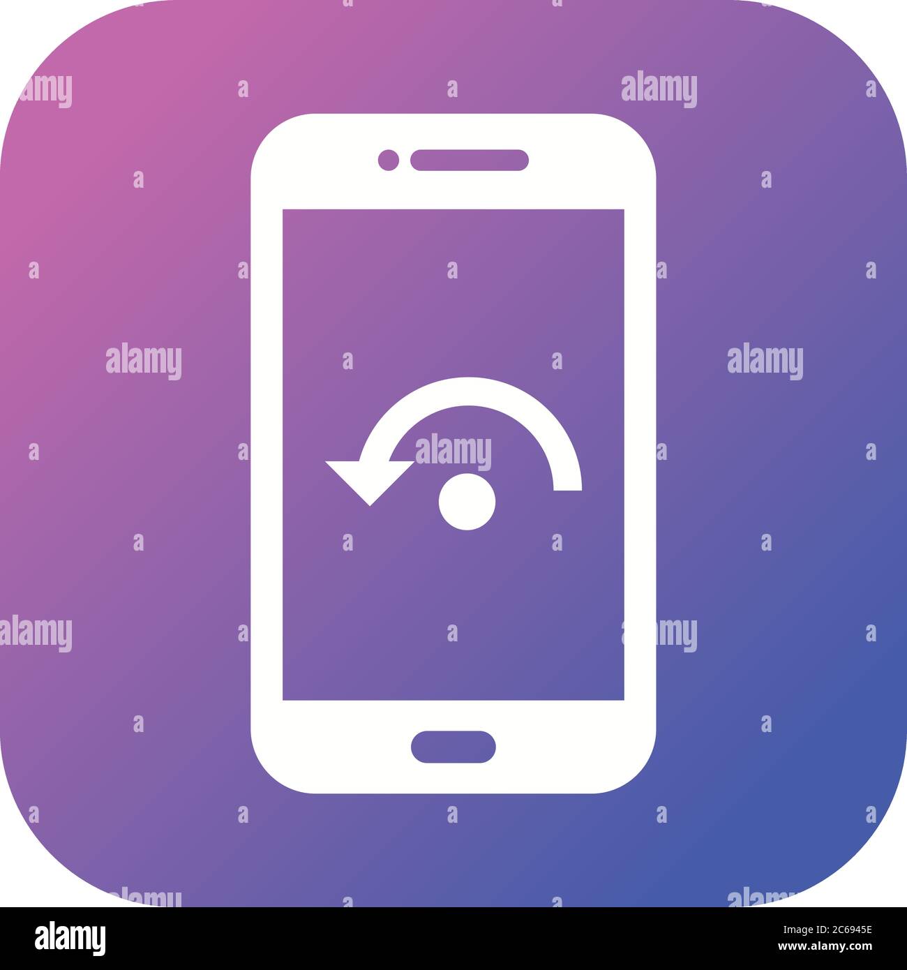 Unique Restart Phone Vector Glyph Icon Stock Vector