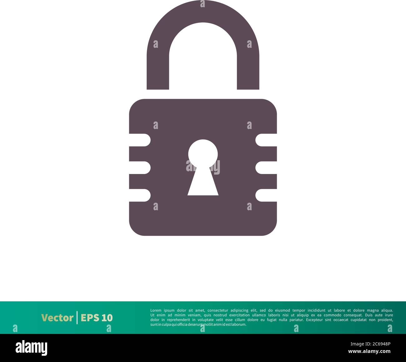 Padlock Icon Vector Logo Template Illustration Design. Editable Vector EPS 10. Stock Vector