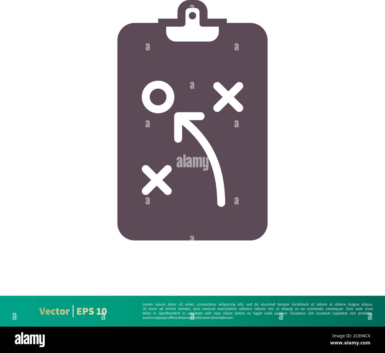 Planning Strategy Clipboard Icon Vector Logo Template Illustration Design. Editable Vector EPS 10. Stock Vector