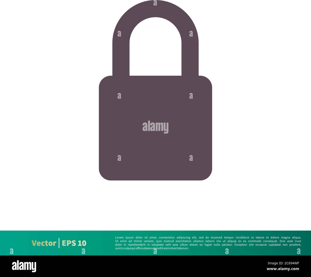 Padlock Icon Vector Logo Template Illustration Design. Editable Vector ...