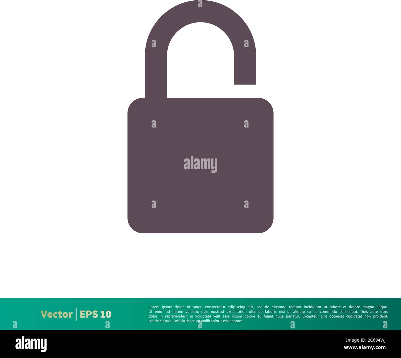 Padlock Icon Vector Logo Template Illustration Design. Editable Vector EPS 10. Stock Vector