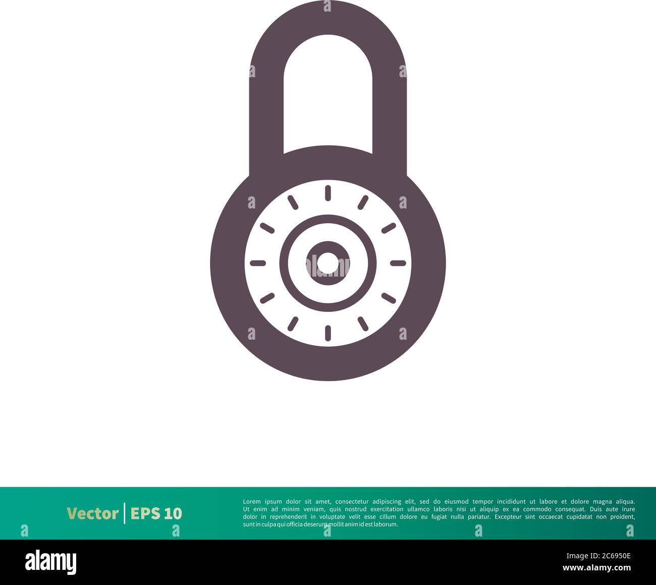 Padlock Icon Vector Logo Template Illustration Design. Editable Vector EPS 10. Stock Vector