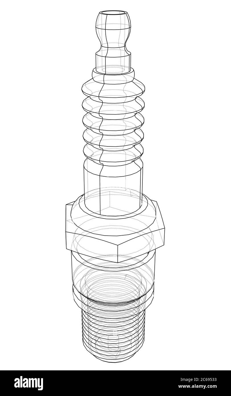 Spark plug drawing Black and White Stock Photos & Images Alamy
